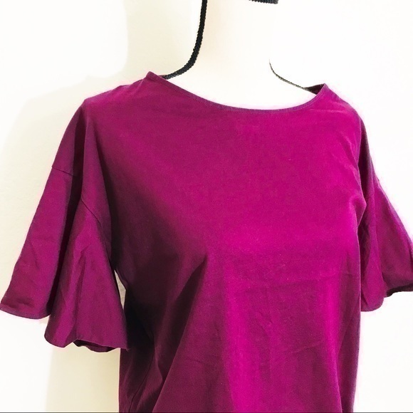 UniqLo Ruffle Sleeve Top Size small - Picture 2 of 5